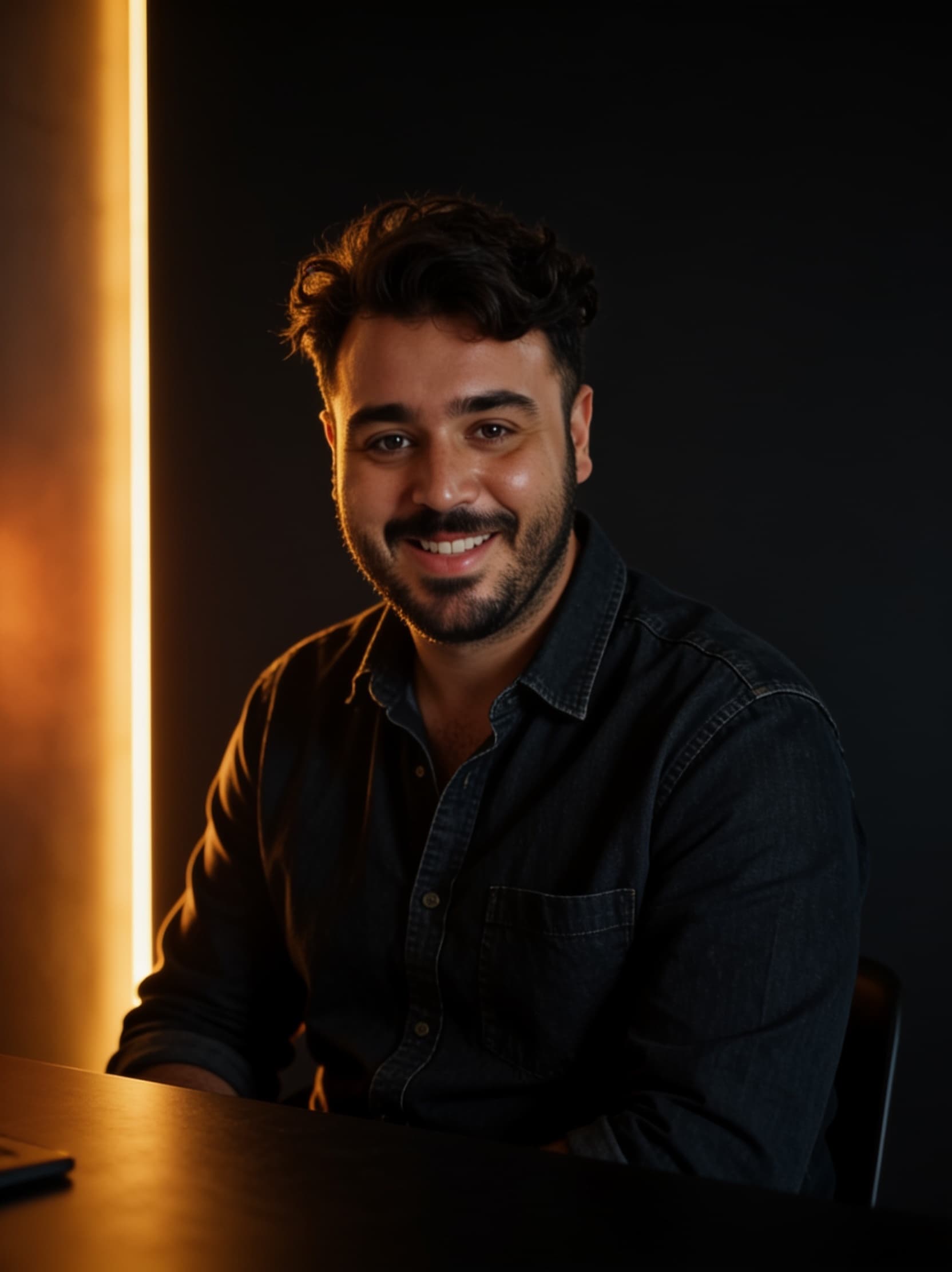 Jose Espejo sonriendo en su estudio